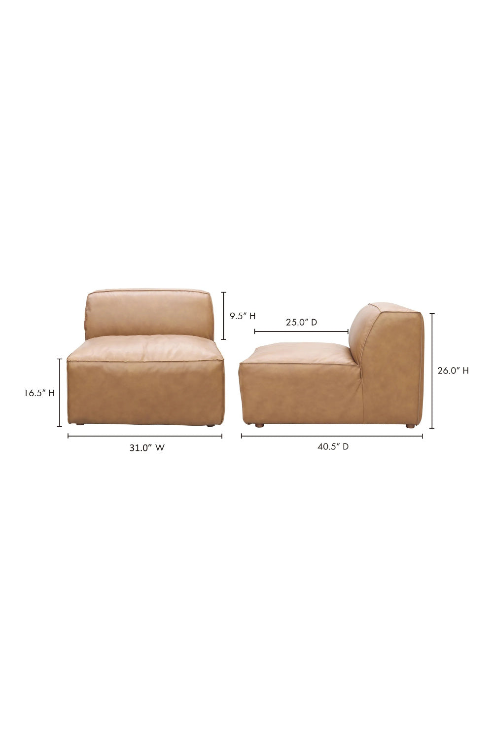 Modern European furniture - Tan Leather Slipper Chair - www.oroa.com | Oroa.com