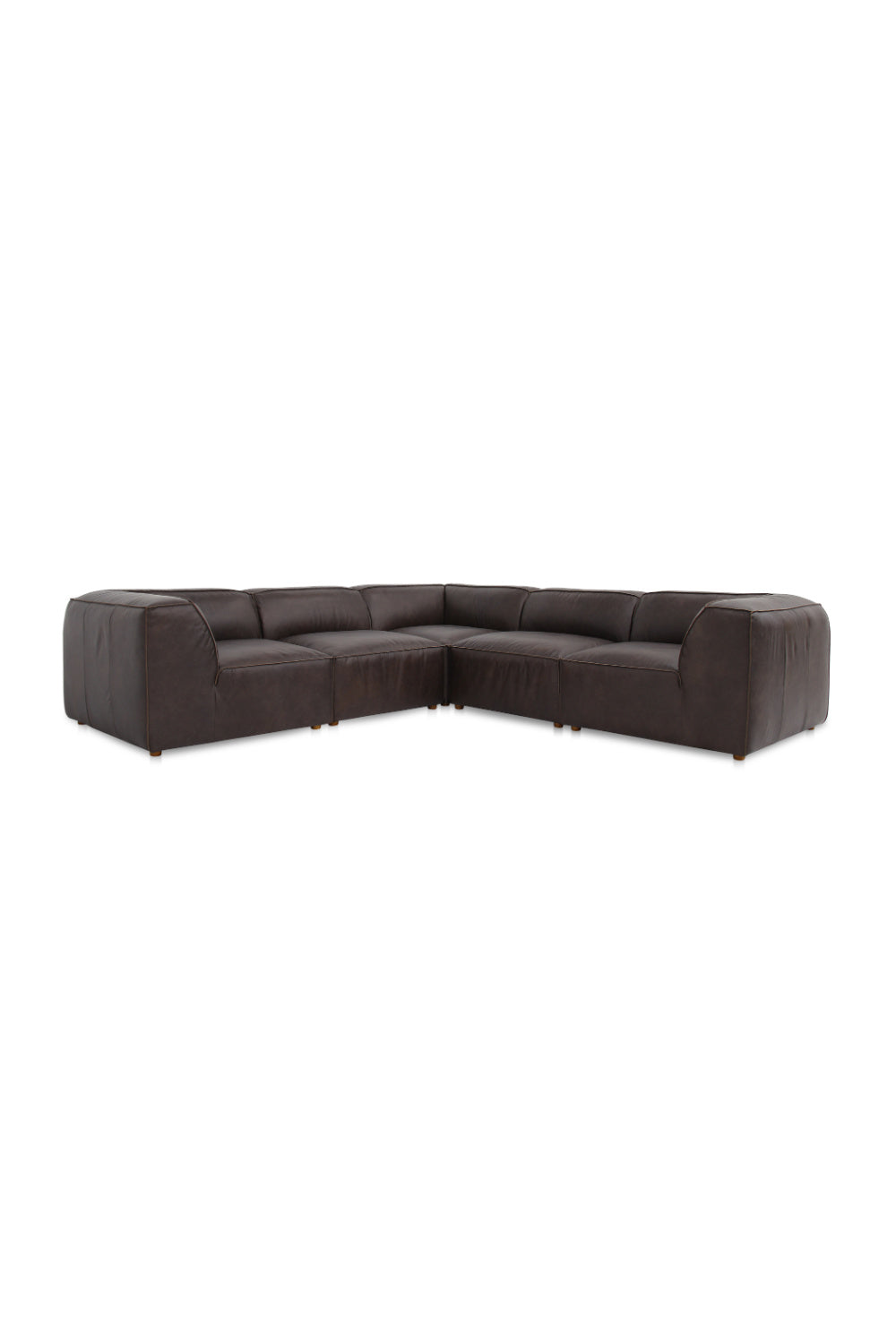 Modern European furniture - L-Shaped Leather Sectional Sofa - www.oroa.com | Oroa.com