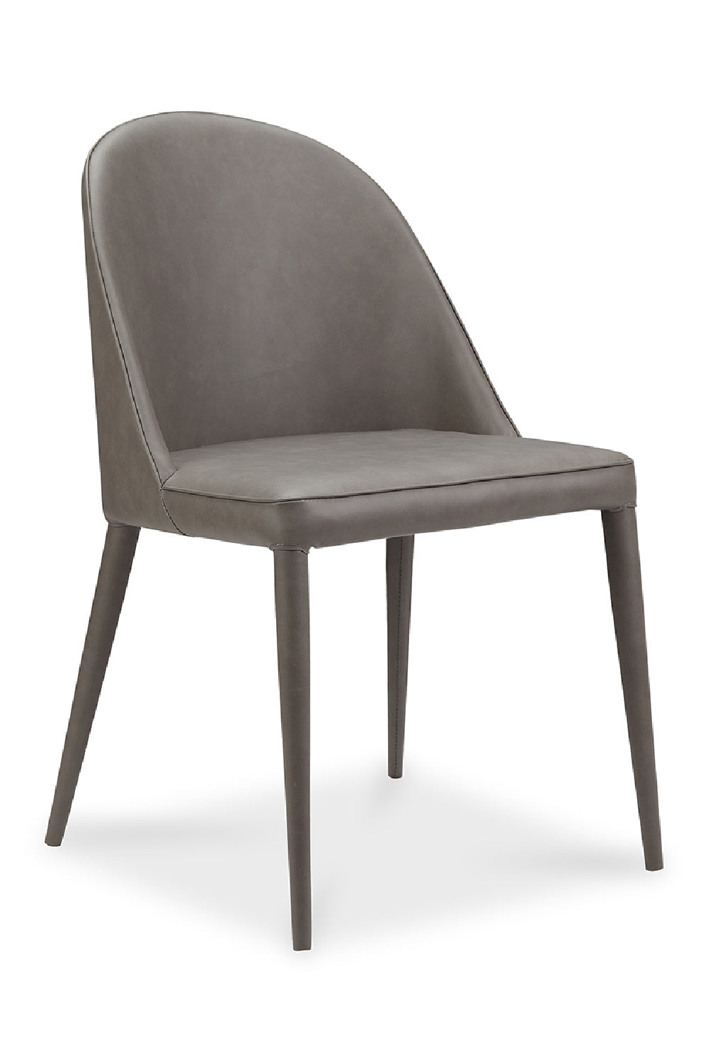Modern European furniture - Gray Vegan Leather Dining Chairs (2) - www.oroa.com | Oroa.com