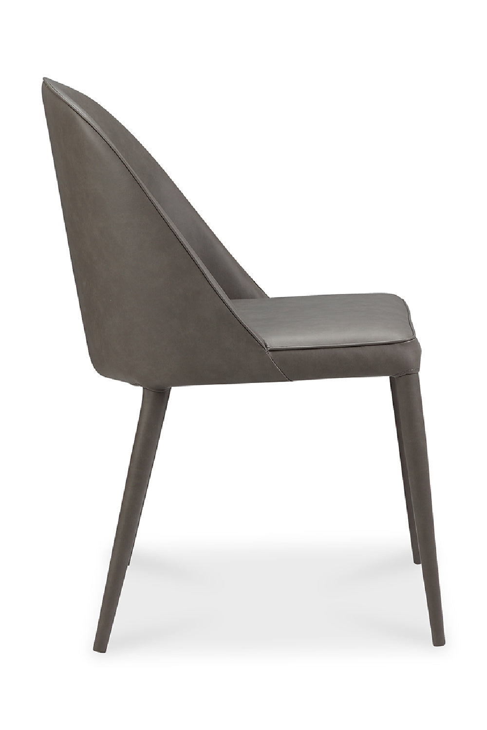 Modern European furniture - Gray Vegan Leather Dining Chairs (2) - www.oroa.com | Oroa.com
