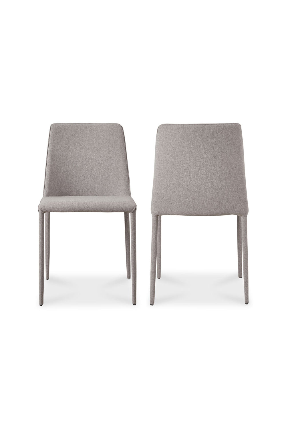 Modern European furniture - Gray Fabric Dining Chairs (2) - www.oroa.com | Oroa.com