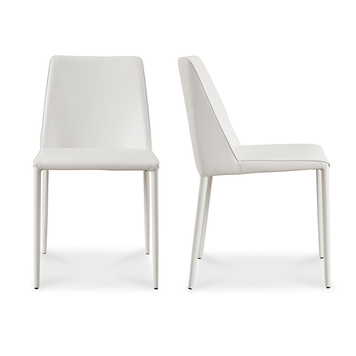 Modern European furniture - Minimalist Vegan Leather Dining Chairs (2) - www.oroa.com | Oroa.com