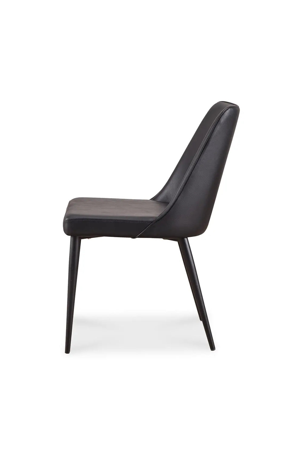 Modern European furniture - Black Vegan Leather Dining Chairs (2) - www.oroa.com | Oroa.com