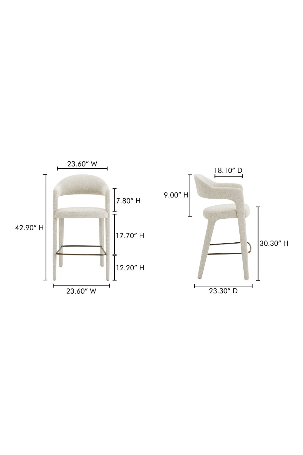 Modern European furniture - Open Barrel-Back Bar Stool - www.oroa.com | Oroa.com