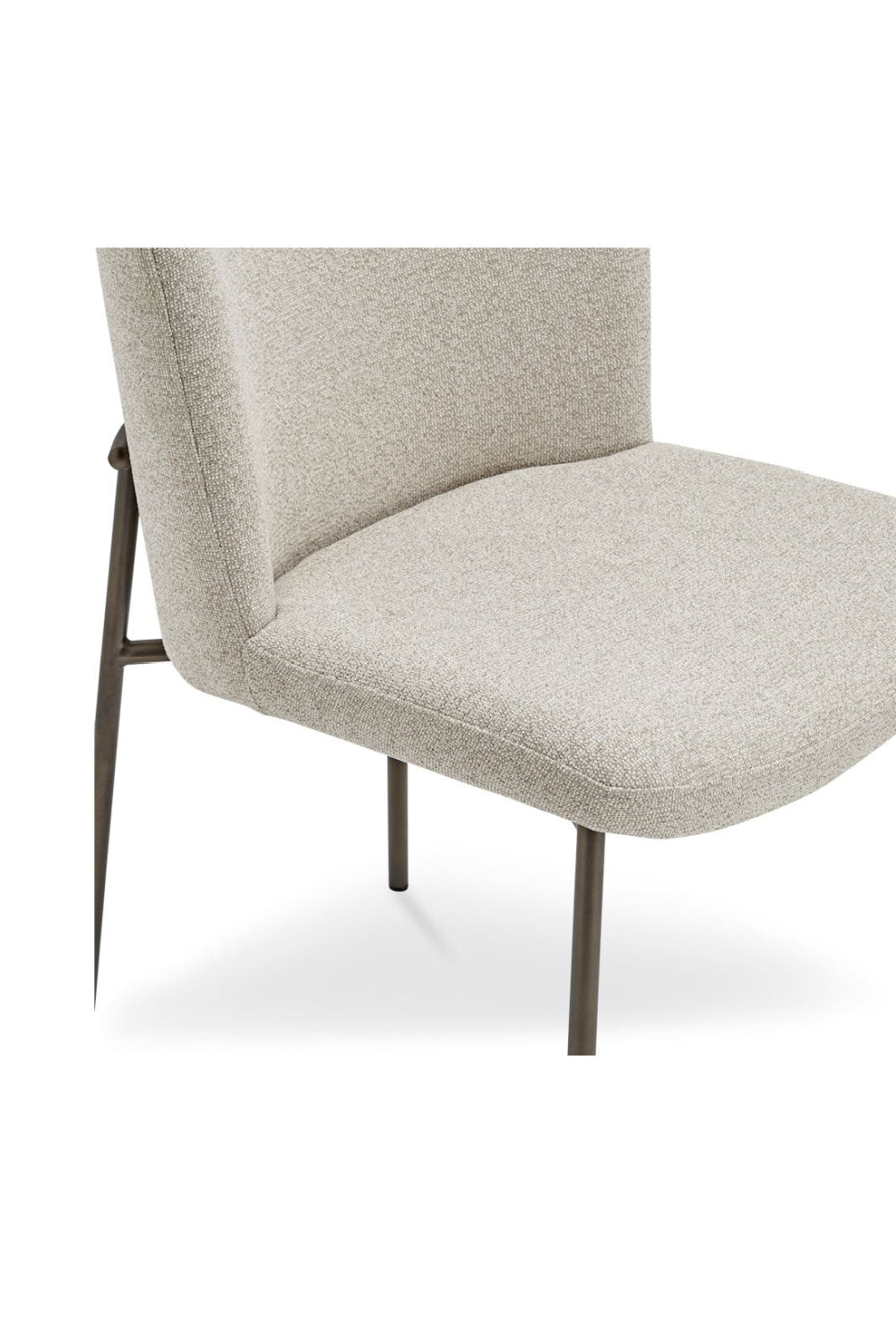 Modern European furniture - Blackened Bronze Frame Dining Chairs (2) - www.oroa.com | Oroa.com