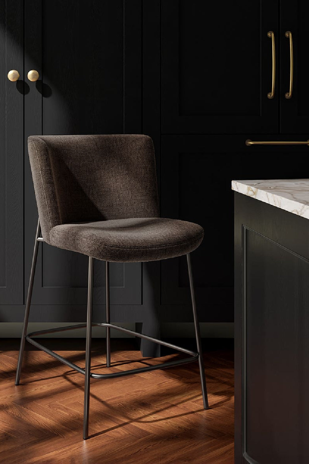 Modern European furniture - Barrel Back Fabric Counter Stool - www.oroa.com | Oroa.com
