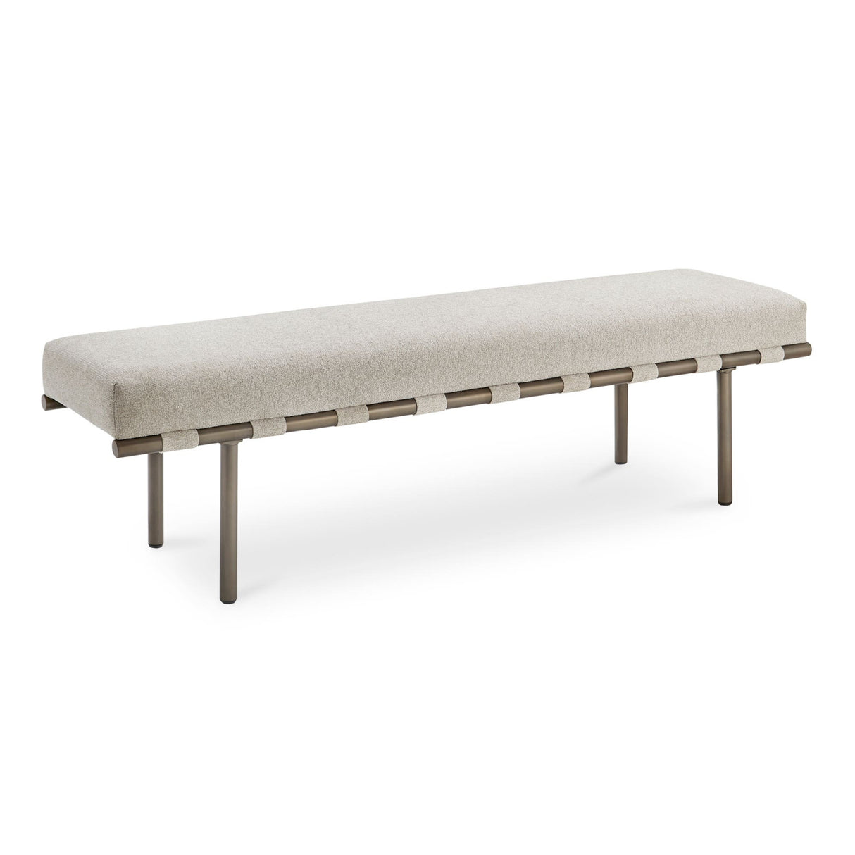Modern European furniture - Beige Upholstered Dining Bench - www.oroa.com | Oroa.com