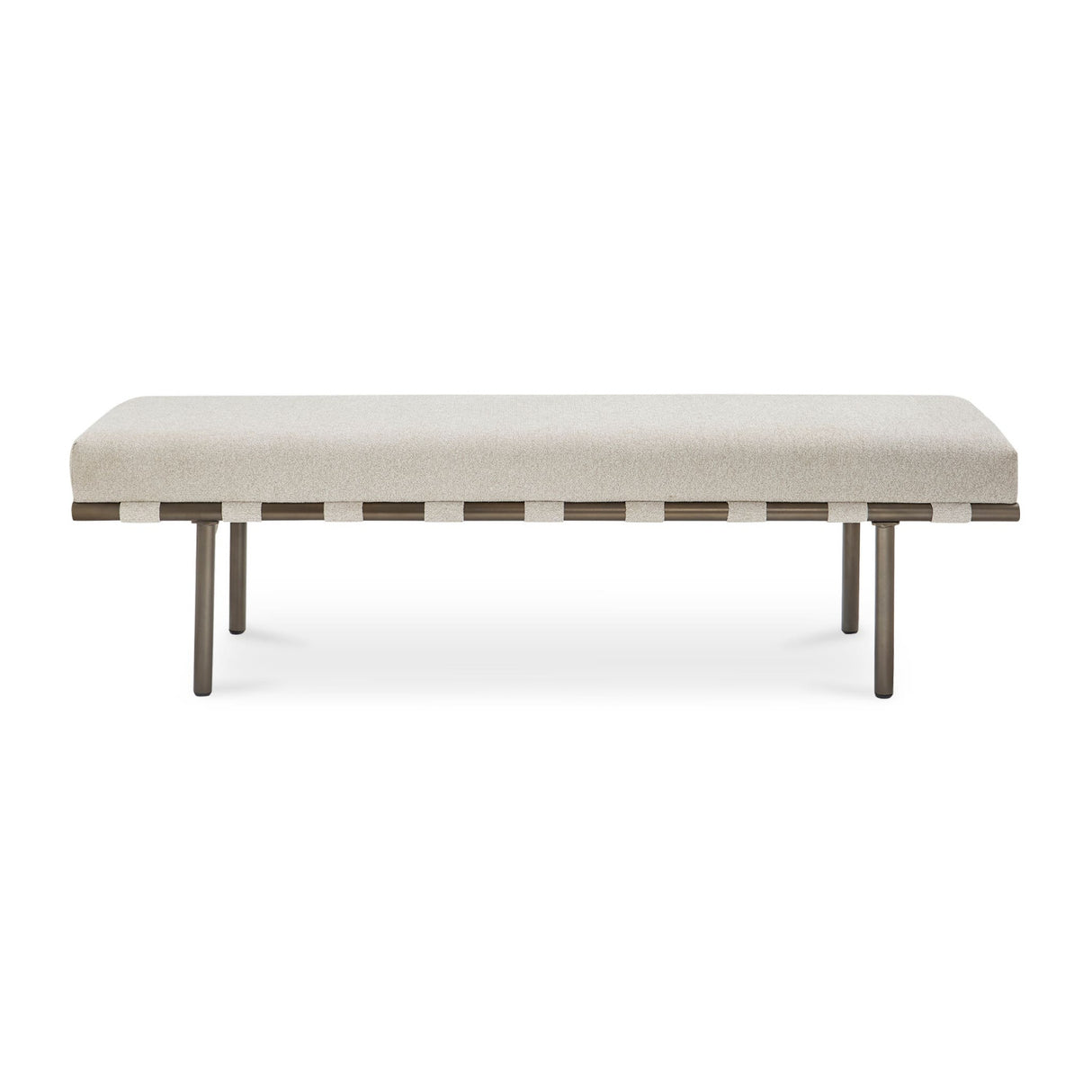Modern European furniture - Beige Upholstered Dining Bench - www.oroa.com | Oroa.com