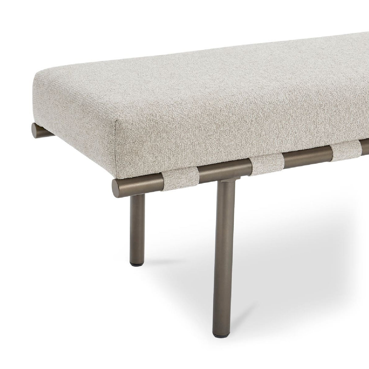 Modern European furniture - Beige Upholstered Dining Bench - www.oroa.com | Oroa.com