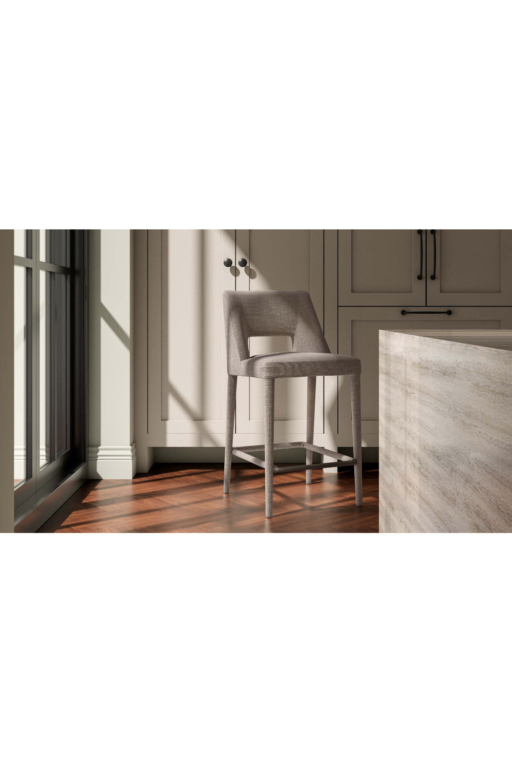 Modern European furniture - Carved Back Counter Stool - www.oroa.com | Oroa.com