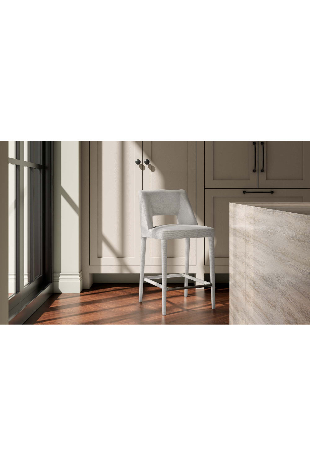 Modern European furniture - Carved Back Counter Stool - www.oroa.com | Oroa.com