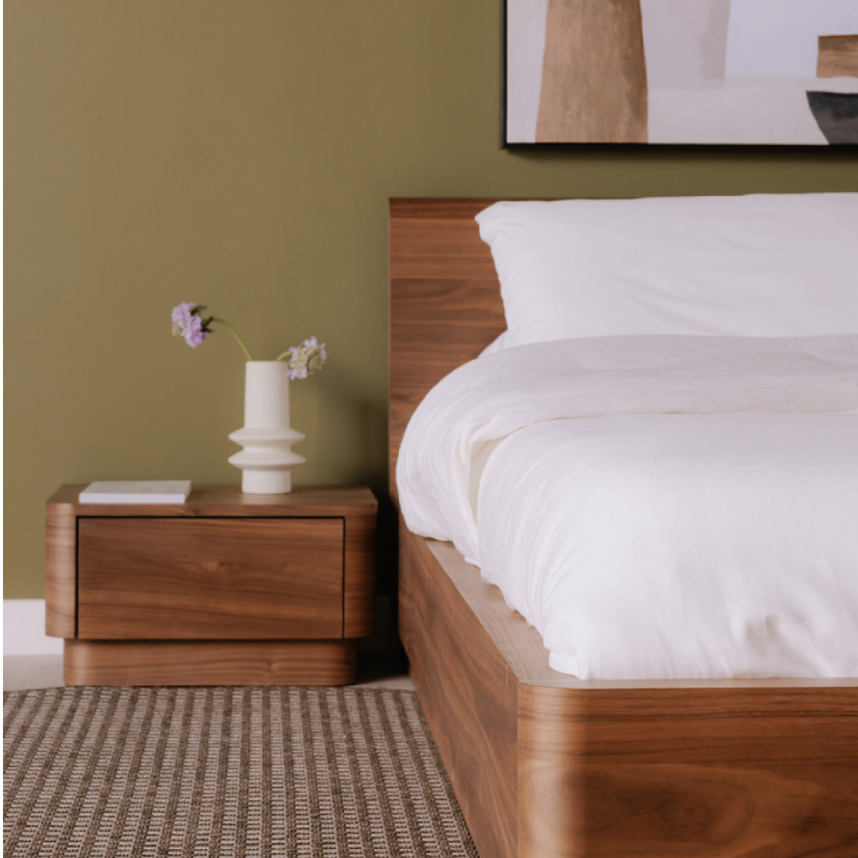Modern European furniture - 1-Drawer Wooden Nightstand S - www.oroa.com | Oroa.com