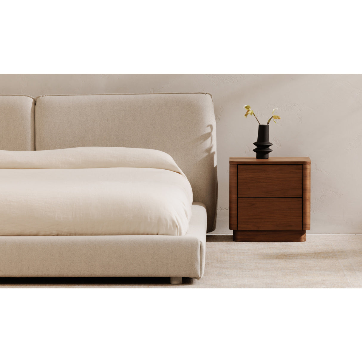 Modern European furniture - 2-Drawer Wooden Tall Nightstand - www.oroa.com | Oroa.com