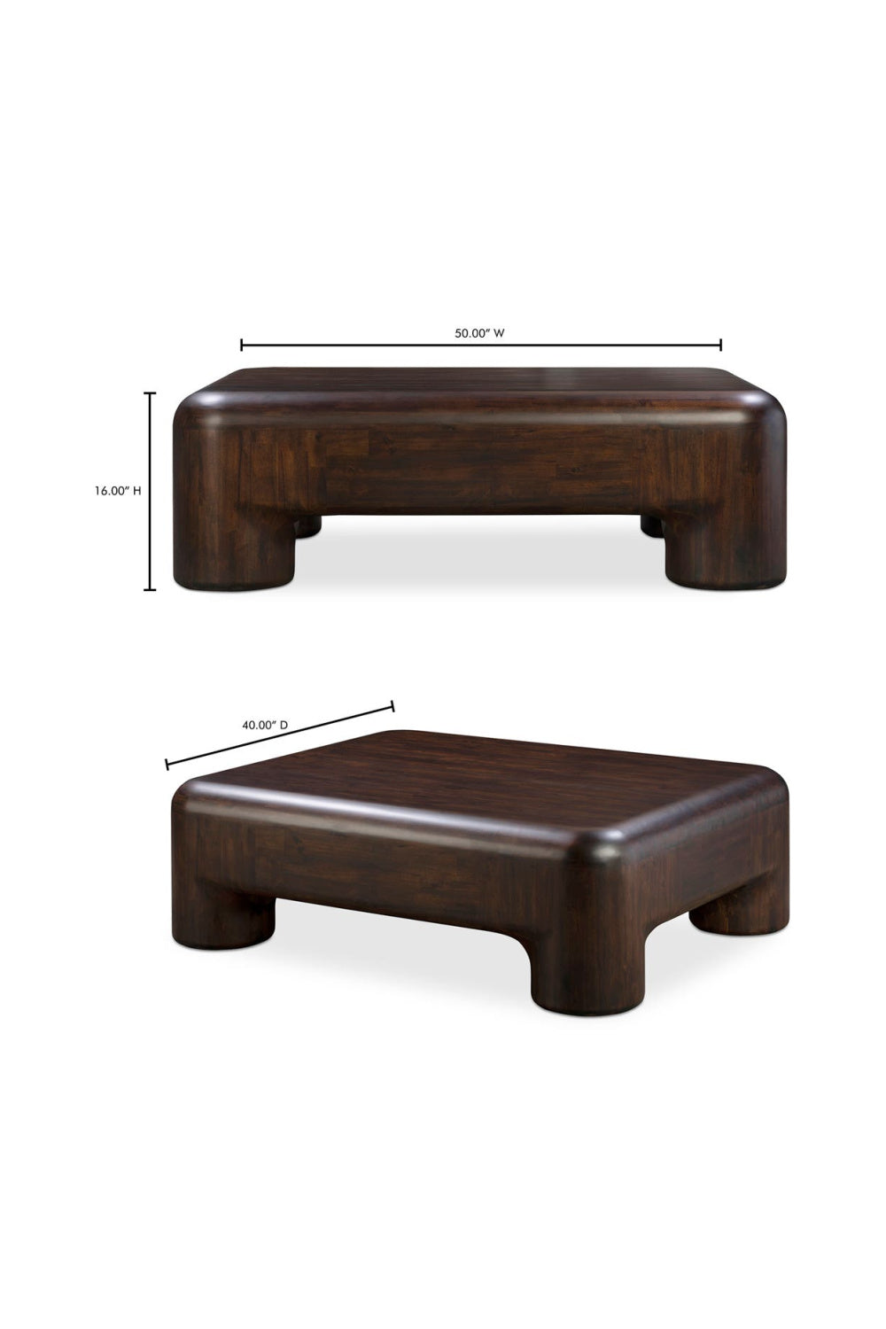 Modern European furniture - Brown Acacia Coffee Table - www.oroa.com | Oroa.com