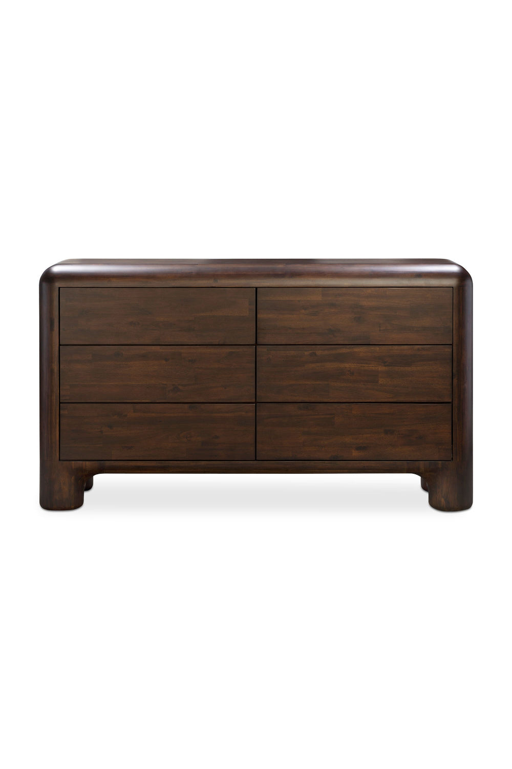 Modern European furniture - Brown Acacia 6-Drawer Dresser - www.oroa.com | Oroa.com