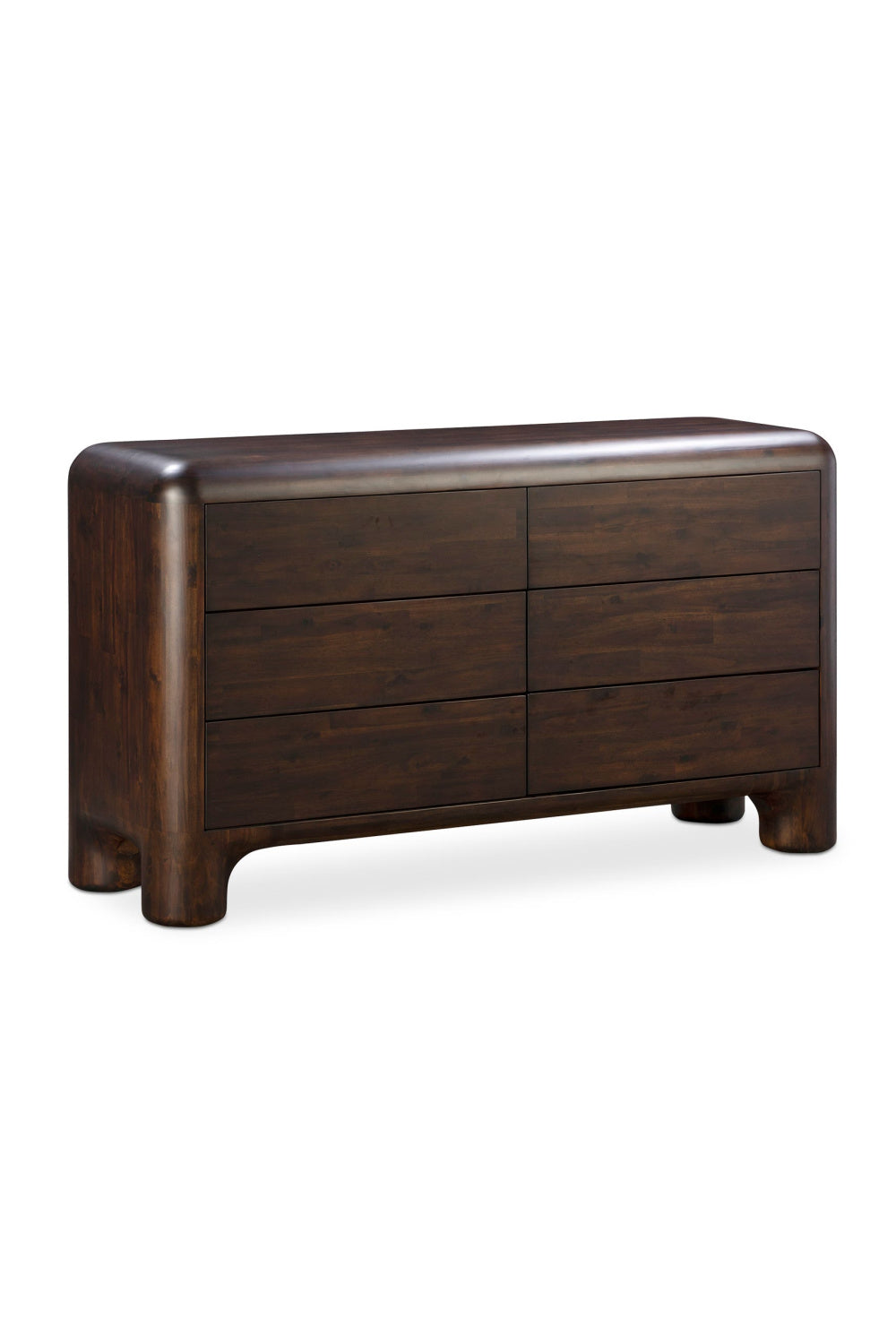 Modern European furniture - Brown Acacia 6-Drawer Dresser - www.oroa.com | Oroa.com