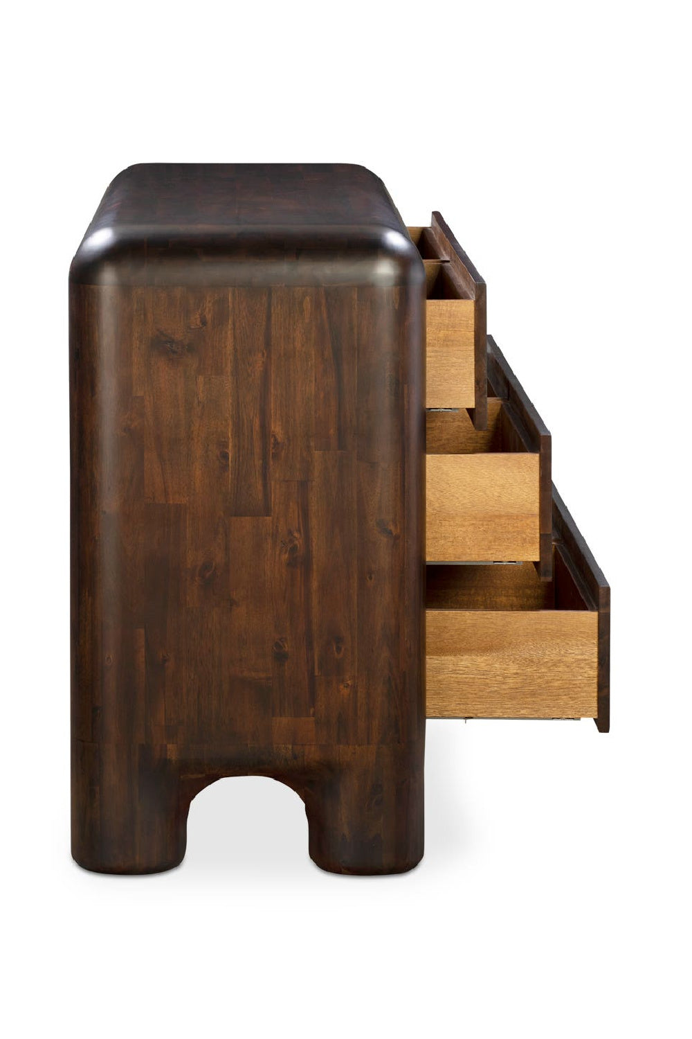 Modern European furniture - Brown Acacia 6-Drawer Dresser - www.oroa.com | Oroa.com