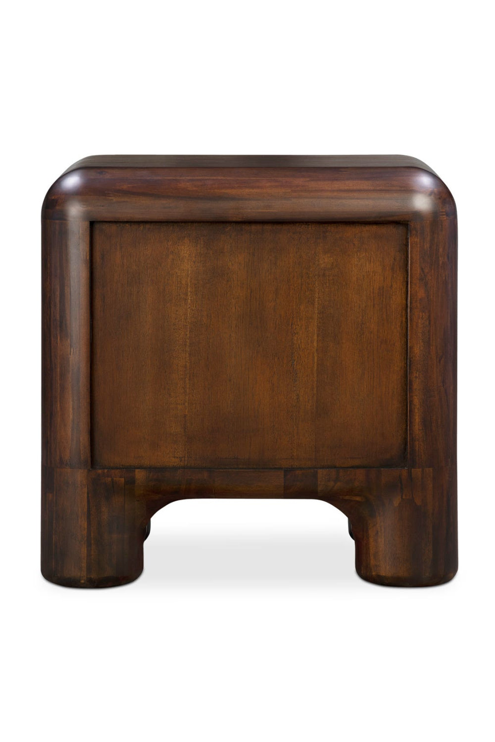 Brown Acacia 2-Drawer Nightstand | Oroa.com