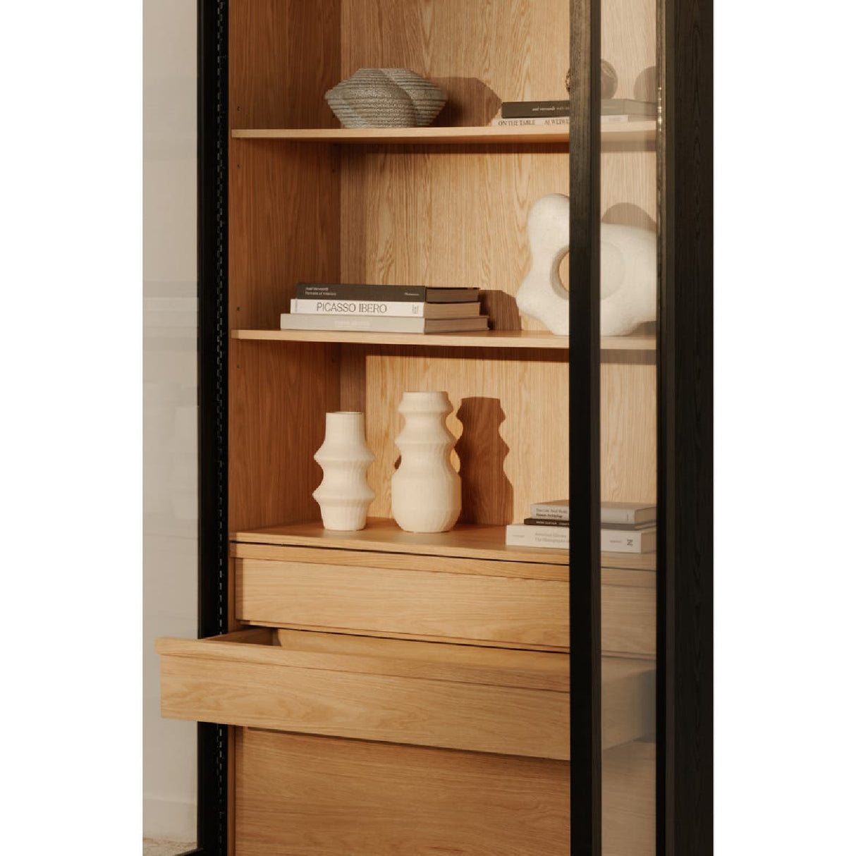 Modern European furniture - Black Solid Ash Tall Cabinet - www.oroa.com | Oroa.com