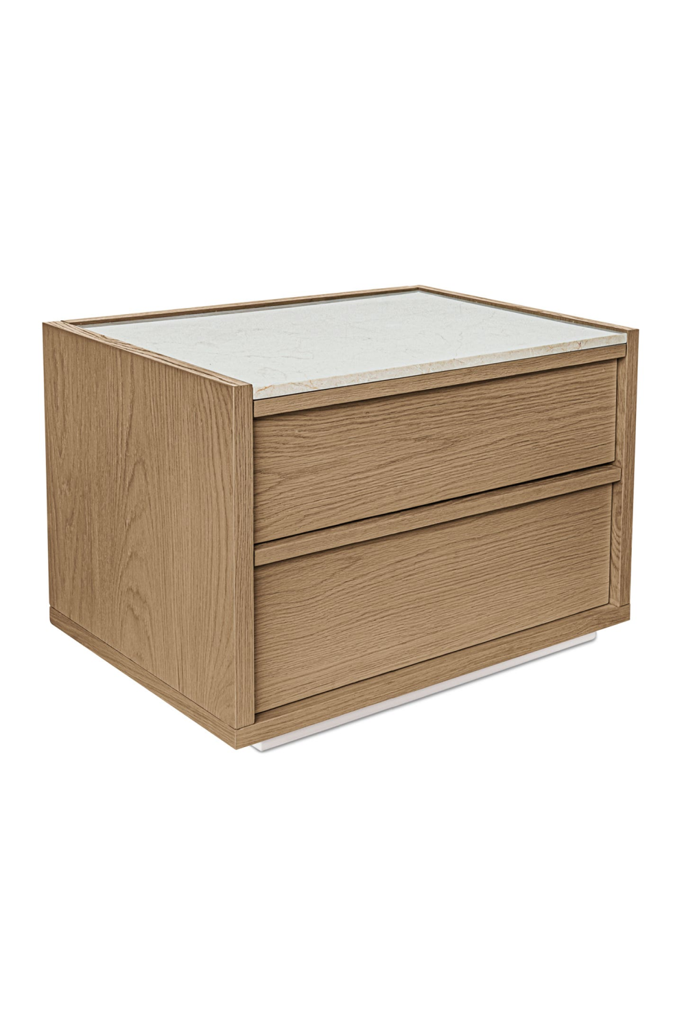 Modern European furniture - 2-Drawer Solid Oak Nightstand - www.oroa.com | Oroa.com