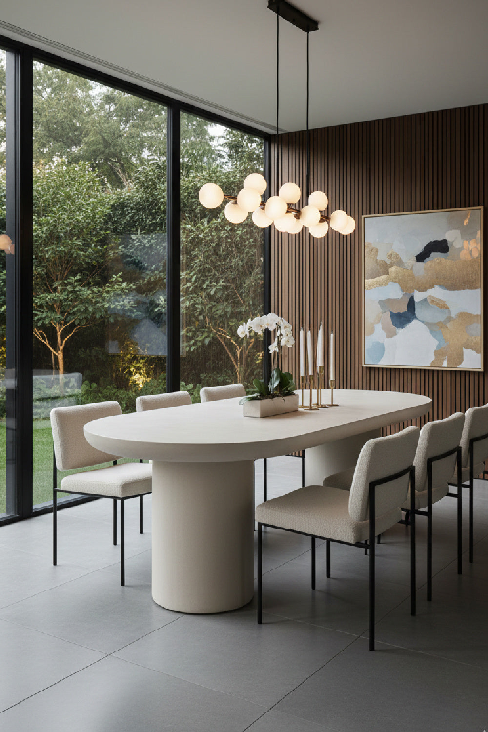Modern European furniture - Cream Concrete Dining Table - www.oroa.com | Oroa.com