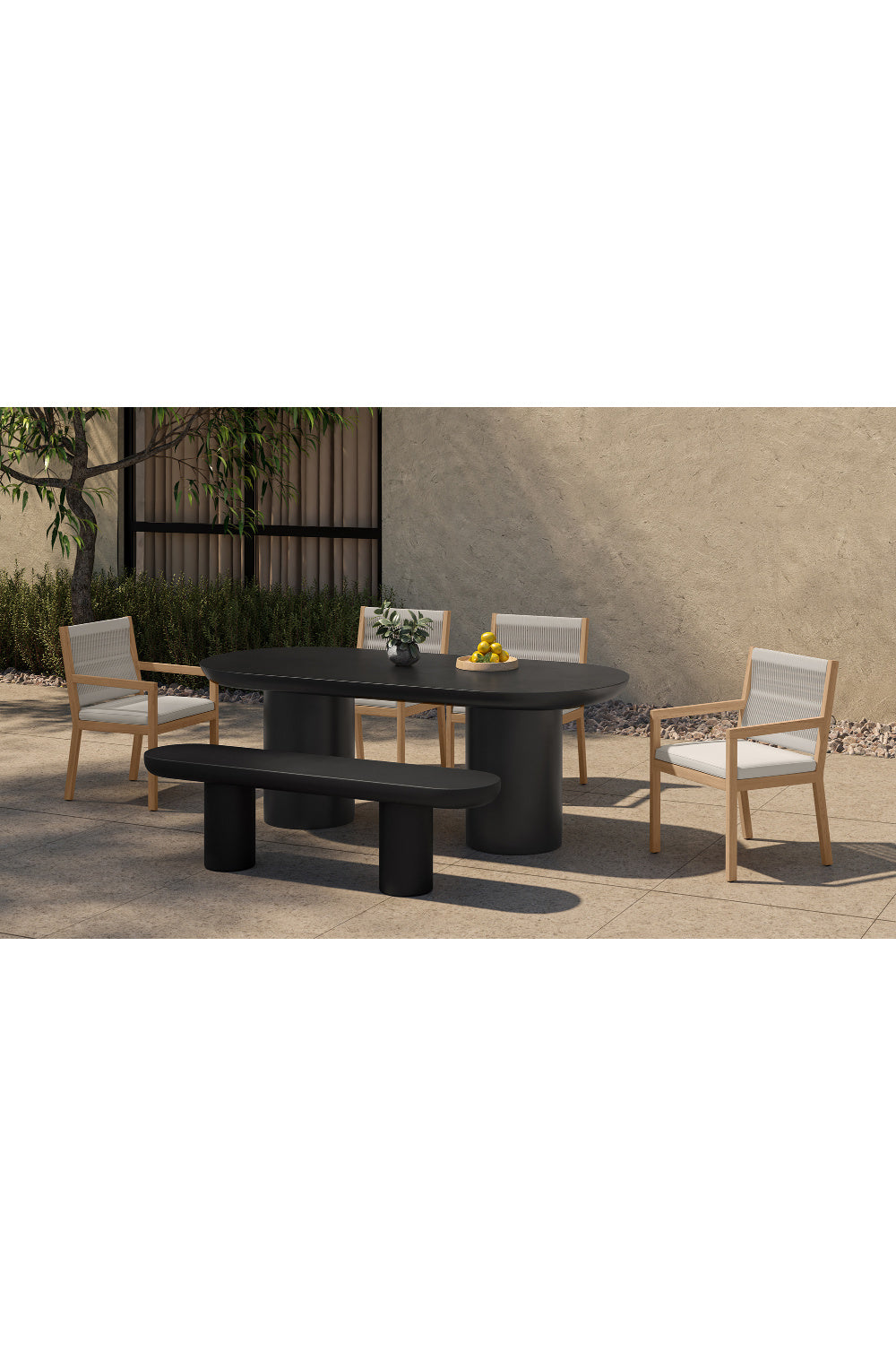 Modern European furniture - Indoor/Outdoor Concrete Bench - www.oroa.com | Oroa.com