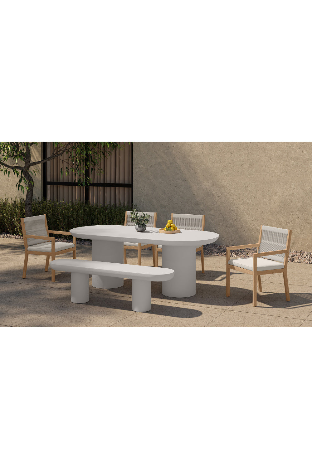 Modern European furniture - Indoor/Outdoor Concrete Bench - www.oroa.com | Oroa.com