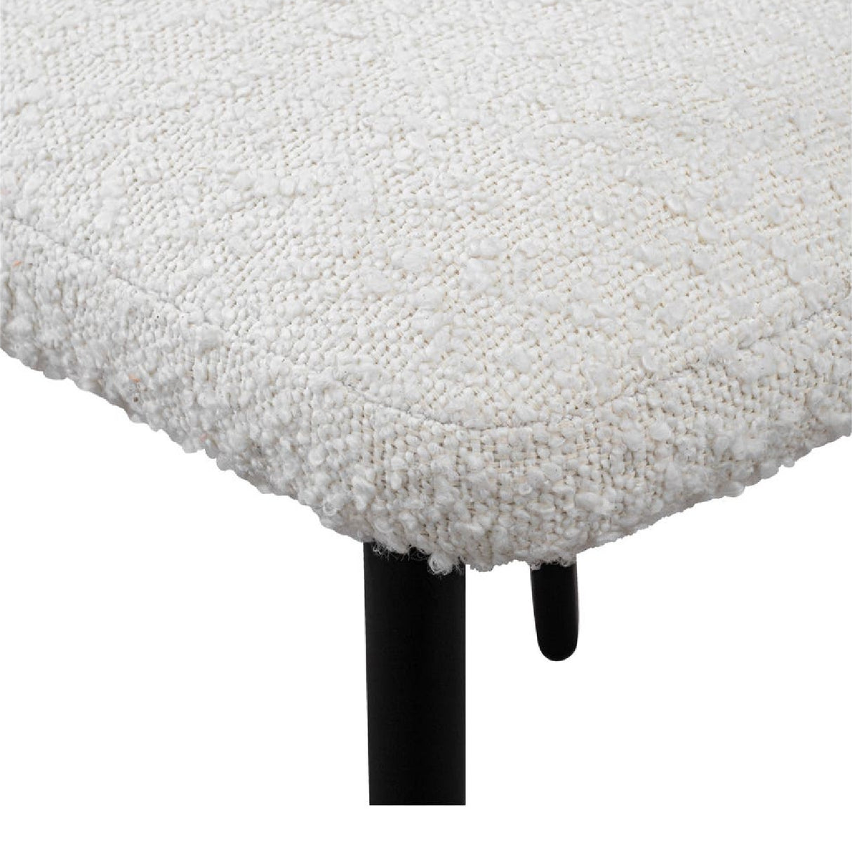 Modern European furniture - White Boucle Dining Chair (2) - www.oroa.com | Oroa.com