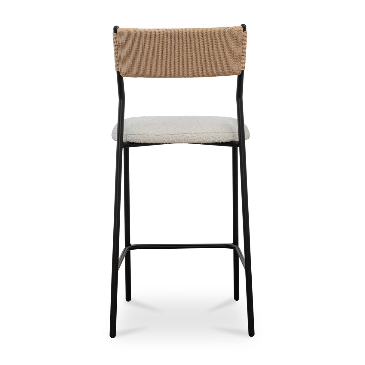 Modern European furniture - White Boucle Seat Counter Stool - www.oroa.com | Oroa.com