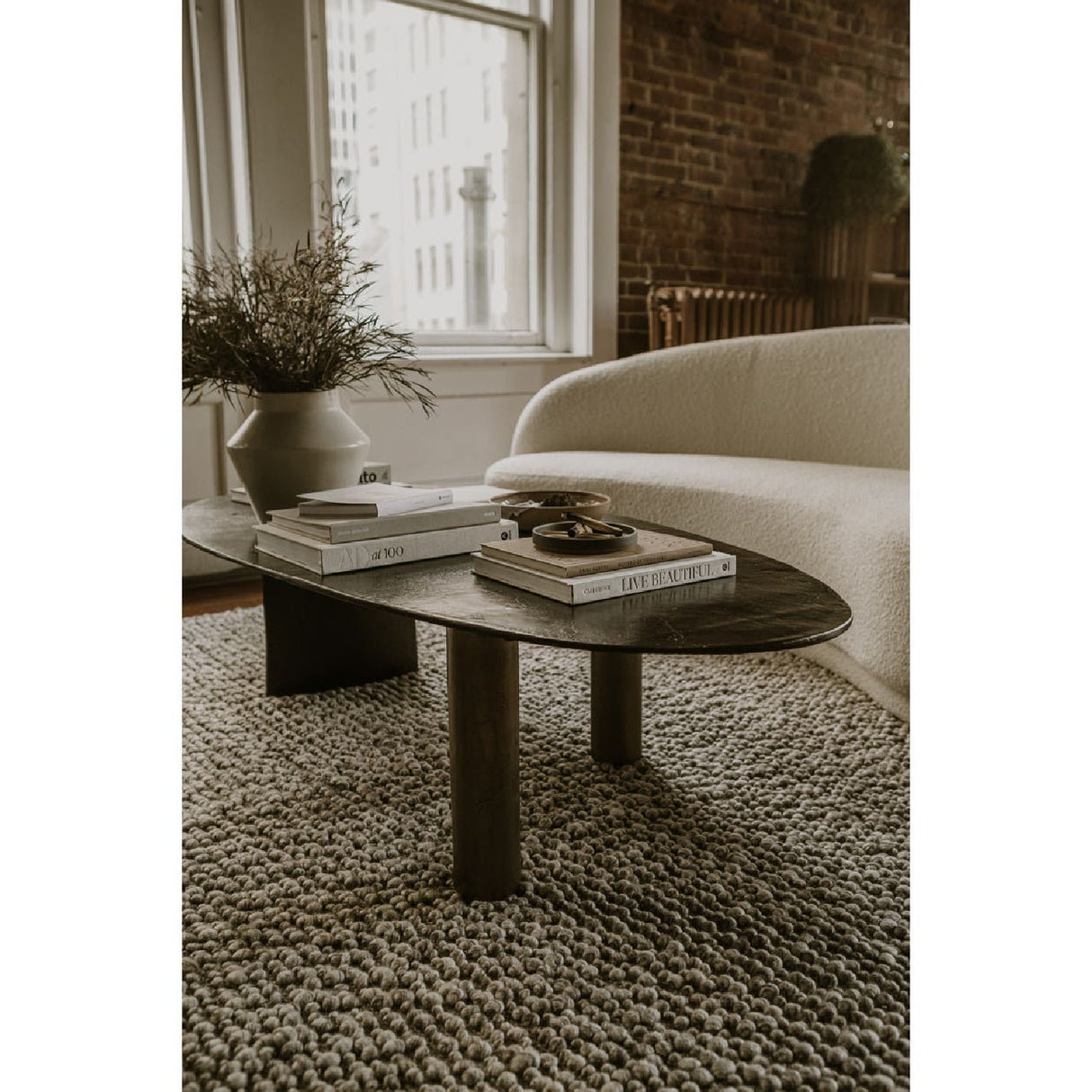 Modern European furniture - Oval Aluminum Coffee Table - www.oroa.com | Oroa.com
