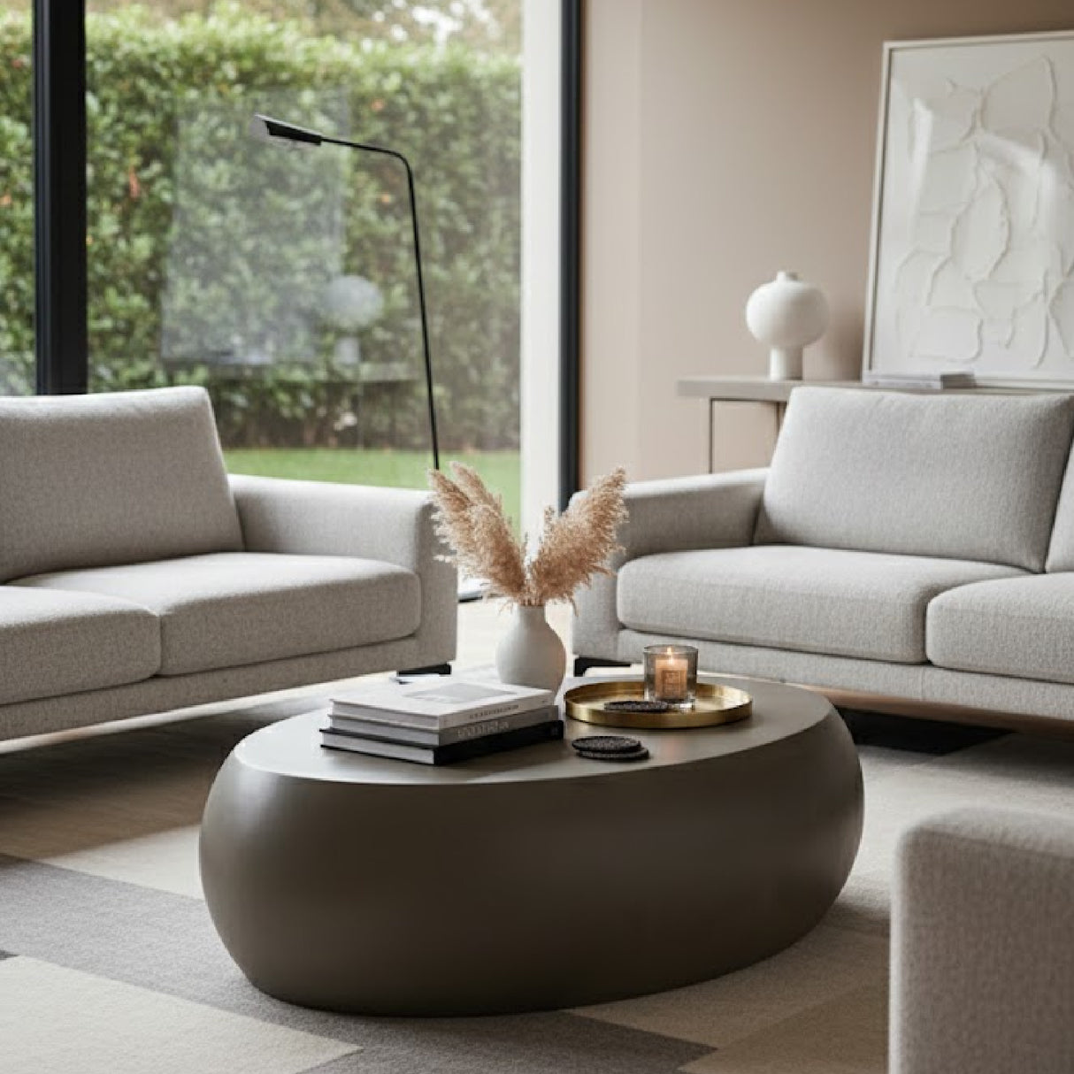 Oval Concrete Coffee Table | Oroa.com