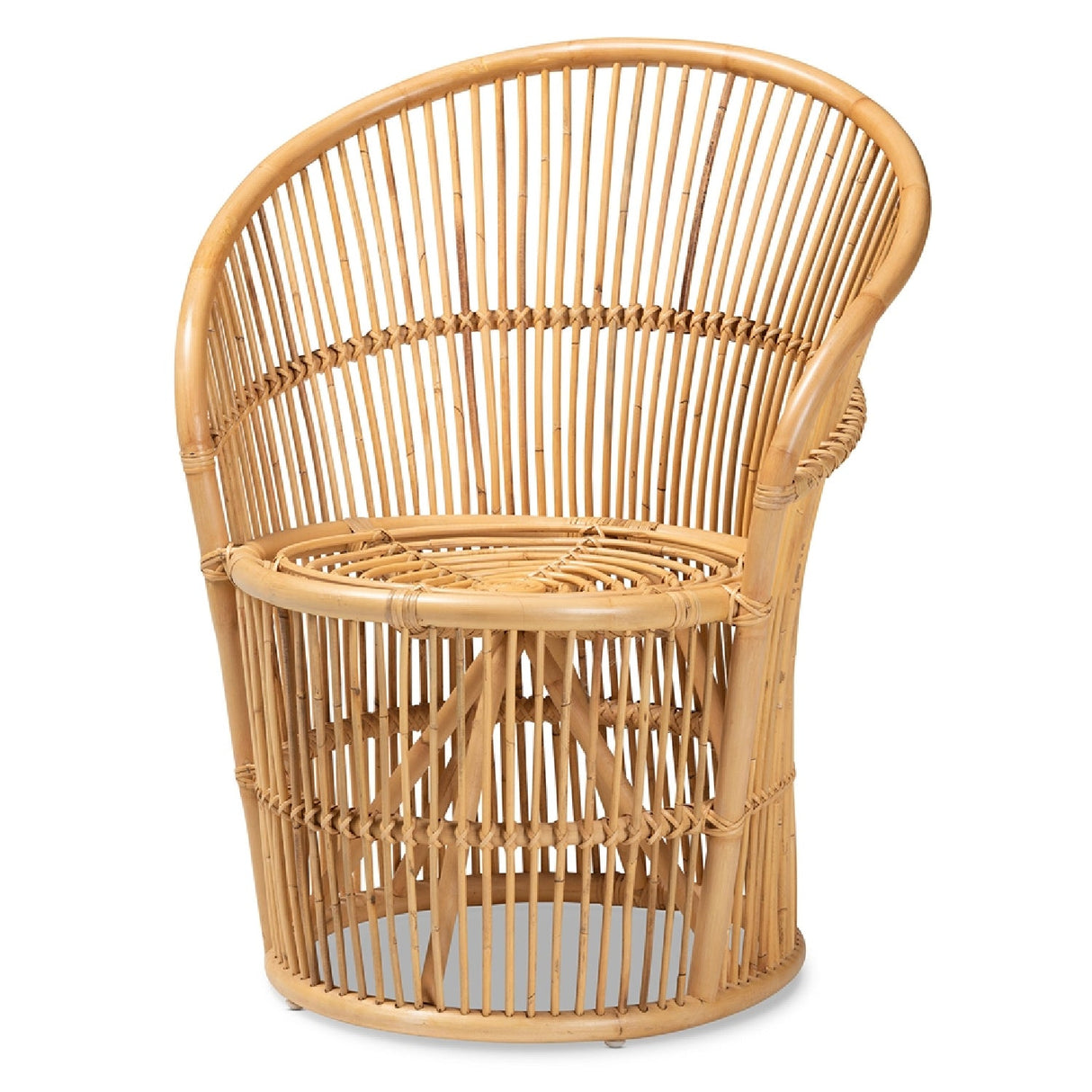 Modern European furniture - Rattan Round Base Accent Chair - www.oroa.com | Oroa.com