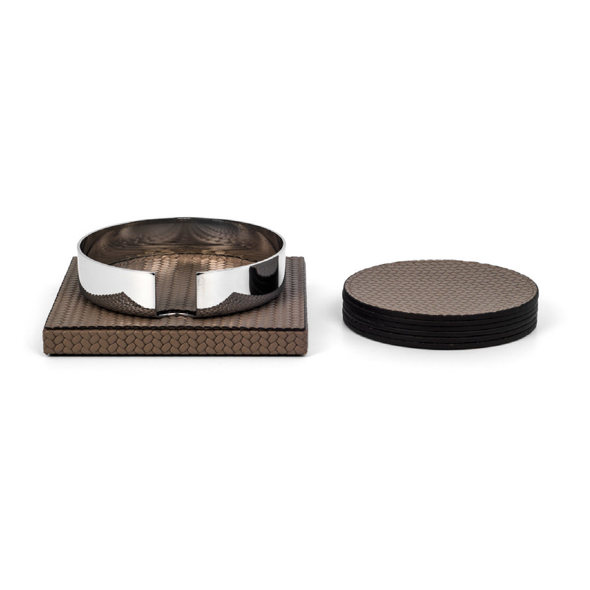 Leather Coaster Holder | Oroa.com