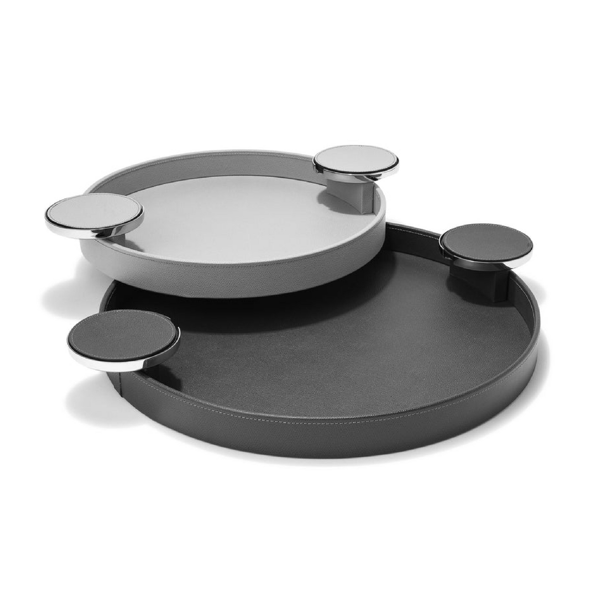 Round Tray with Coaster Holders | Oroa.com