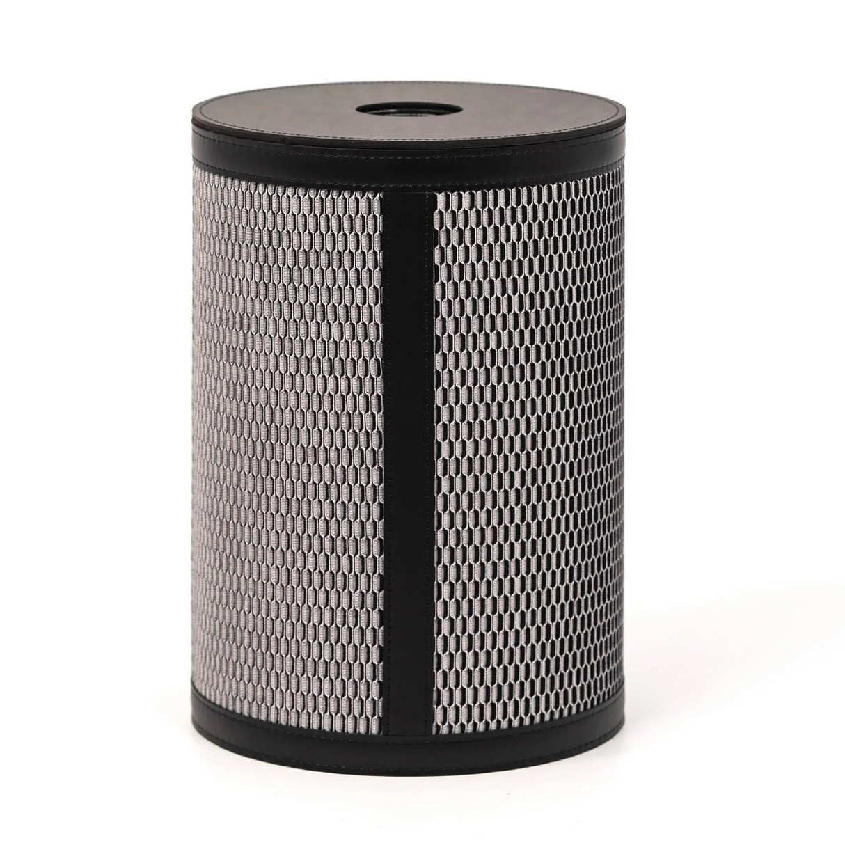 Cylindrical Leather Paper Bin | Oroa.com