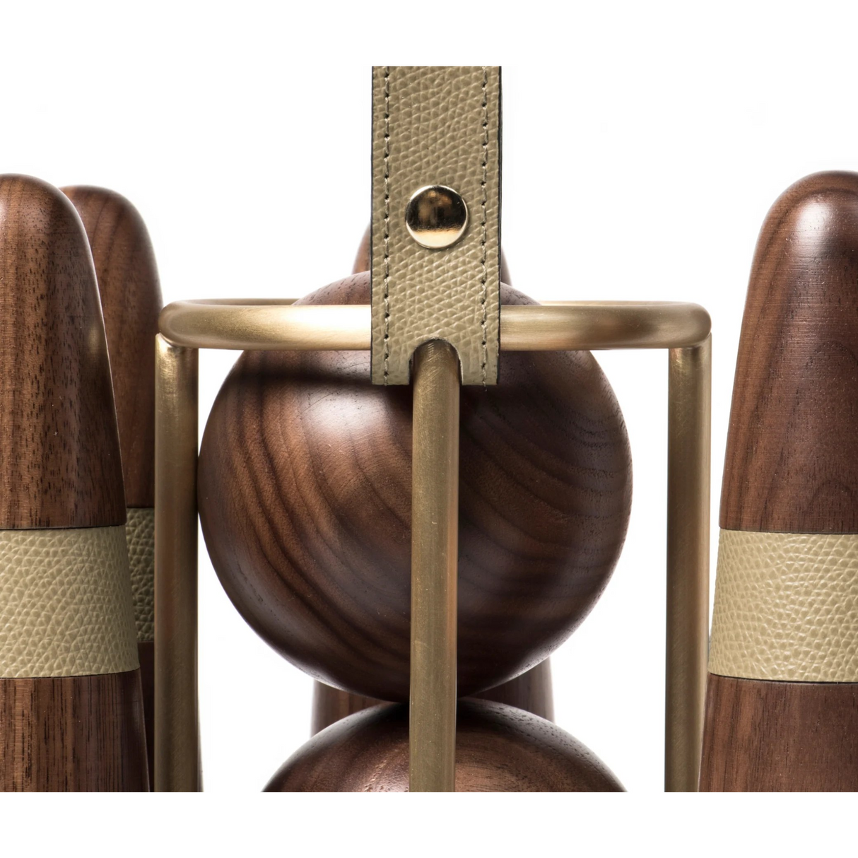 Walnut Wood Bowling Set | Oroa.com