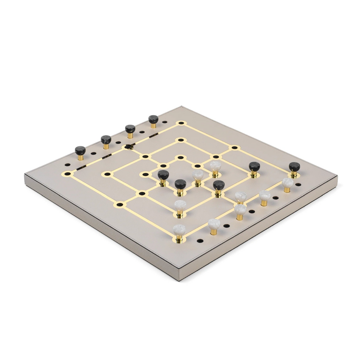 Gold Embellished Leather Game Set | Oroa.com