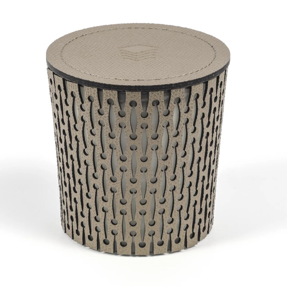 Leather Covered Glass Candle | Oroa.com