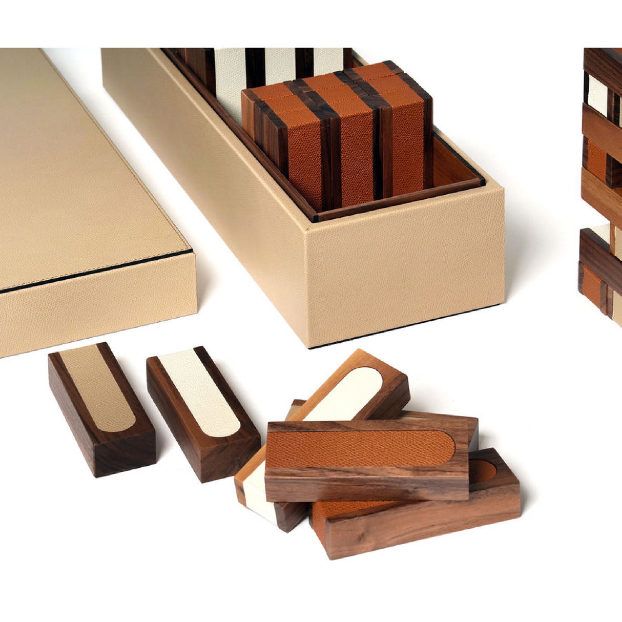 Italian Leather Covered Game Board | Oroa.com