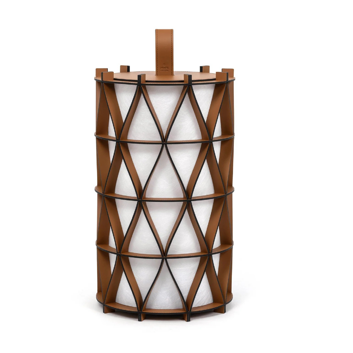Cylindrical Leather Outdoor Lantern | Oroa.com