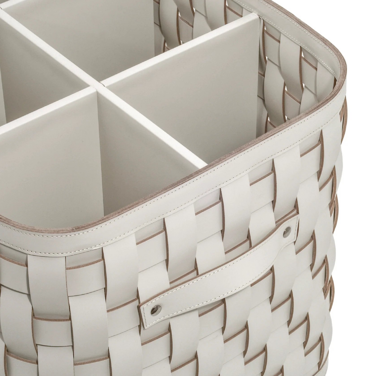 Woven Leather Shoes Basket | Oroa.com