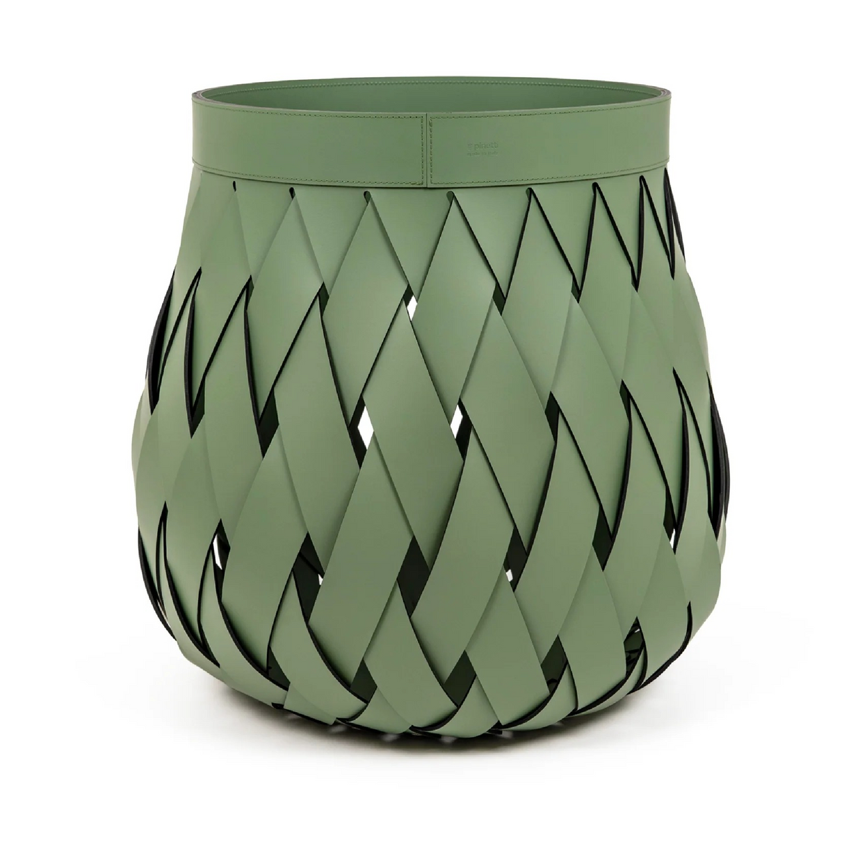 Handwoven Leather Basket | Oroa.com