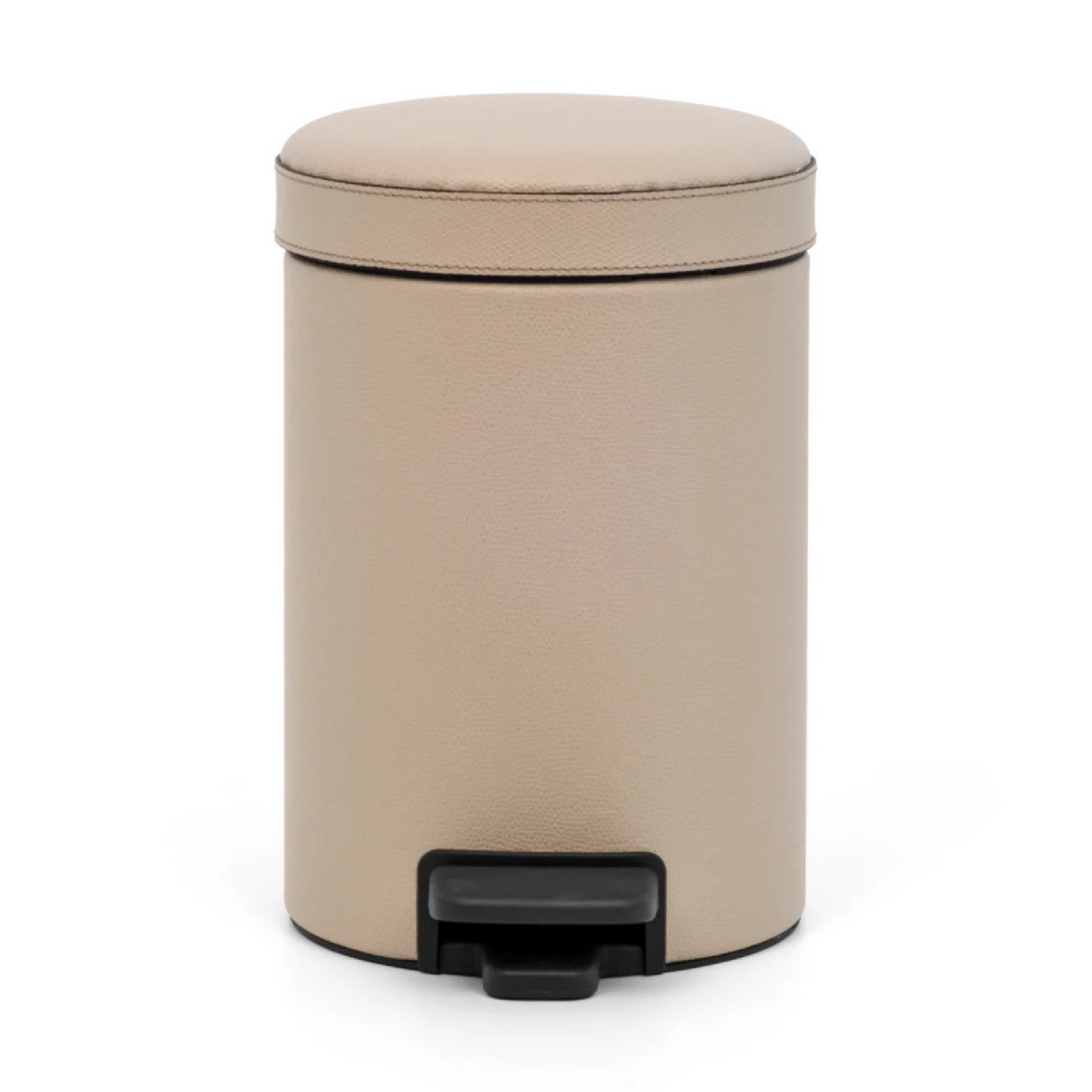 Leather Round Pedal Bin | Oroa.com