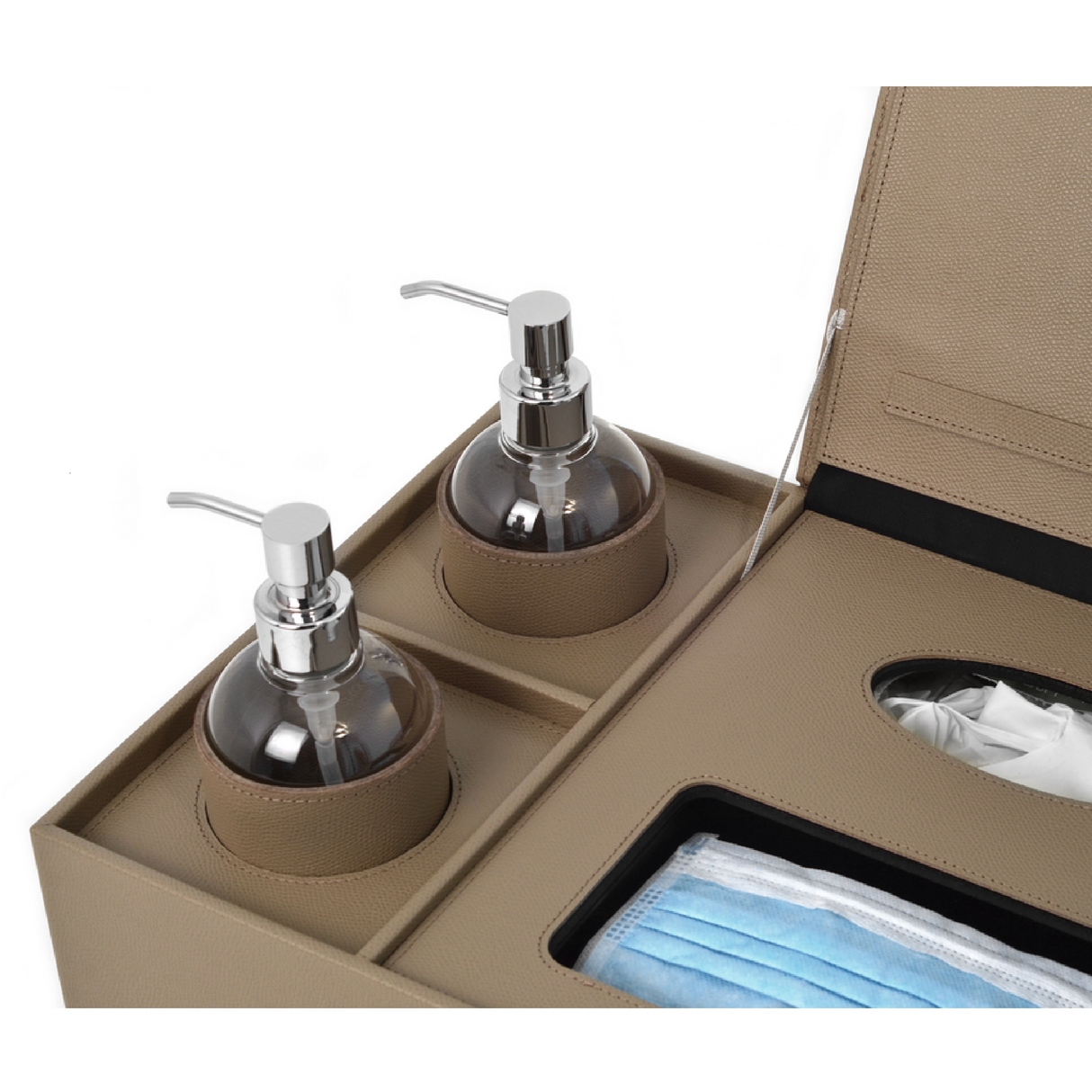 Leather Covered Sanitizing Set | Oroa.com