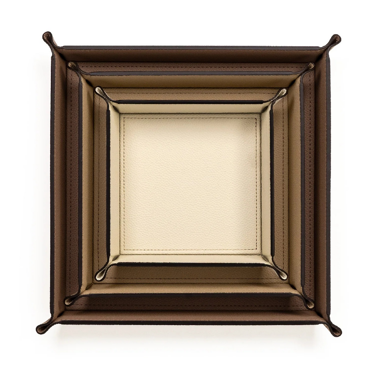 Square Studded Leather Trinket Tray | Oroa.com