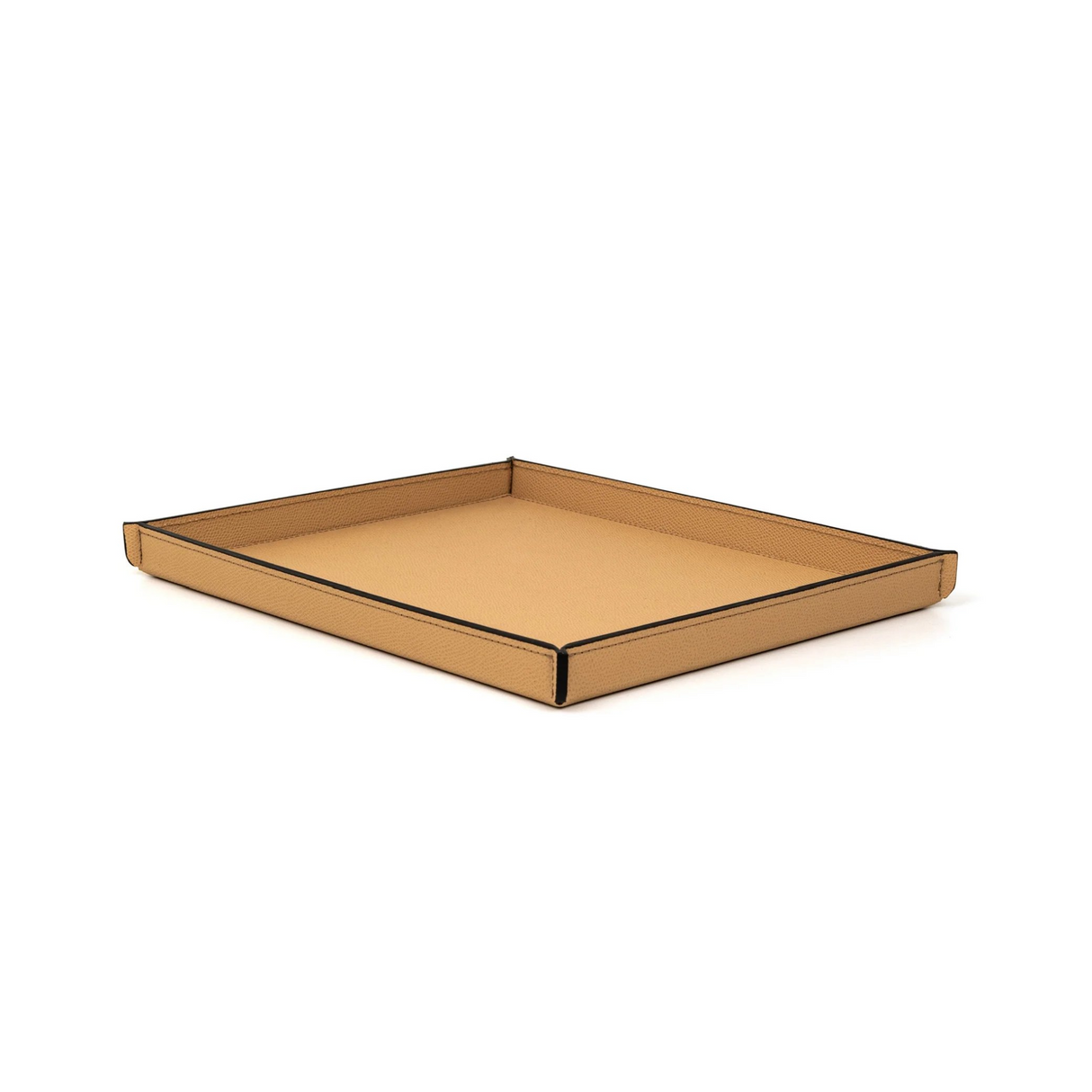 Rectangular Calfskin Leather Tray | Oroa.com