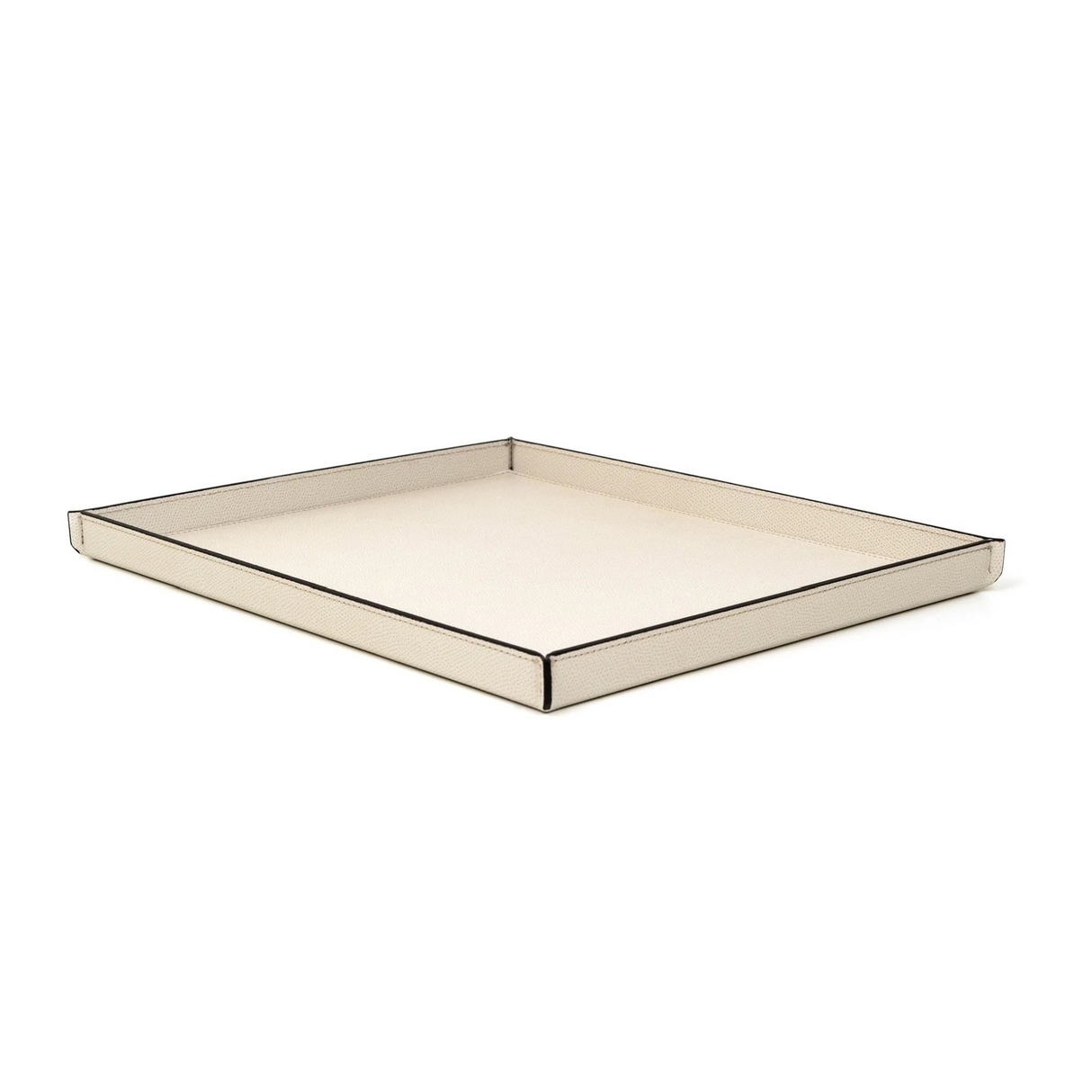 Rectangular Calfskin Leather Tray | Oroa.com