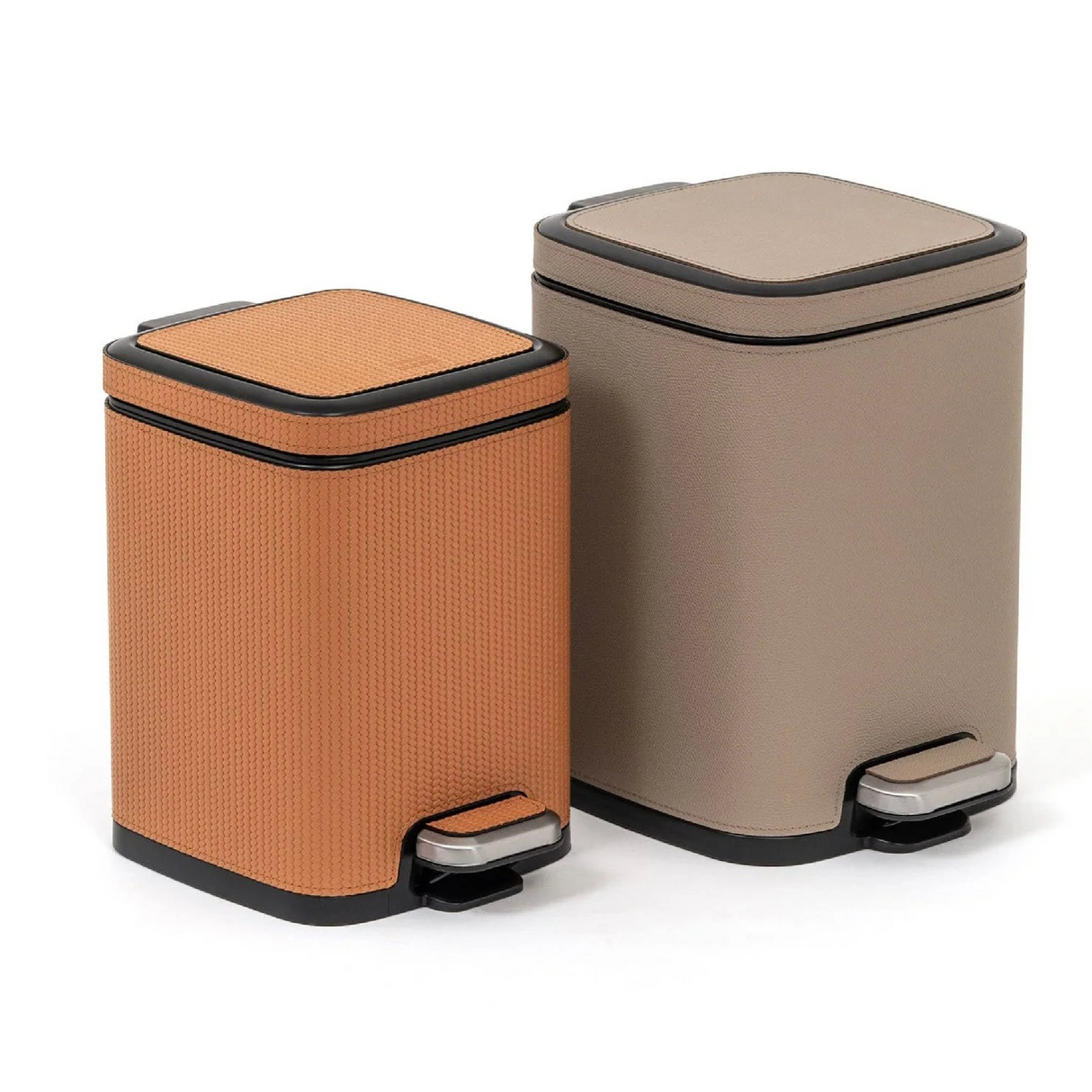 Leather Square Pedal Bin | Oroa.com