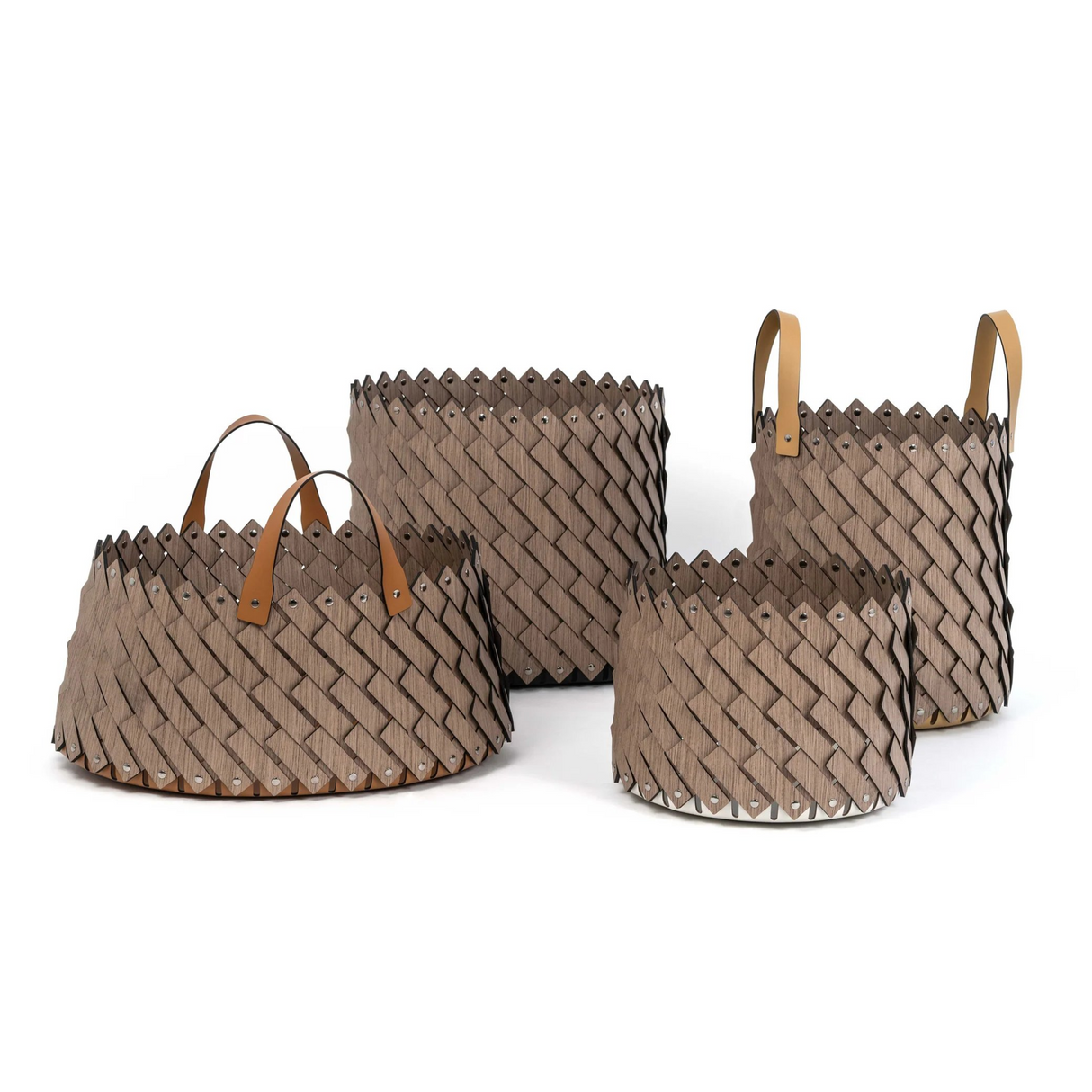 Wood Weave Square Basket S | Oroa.com