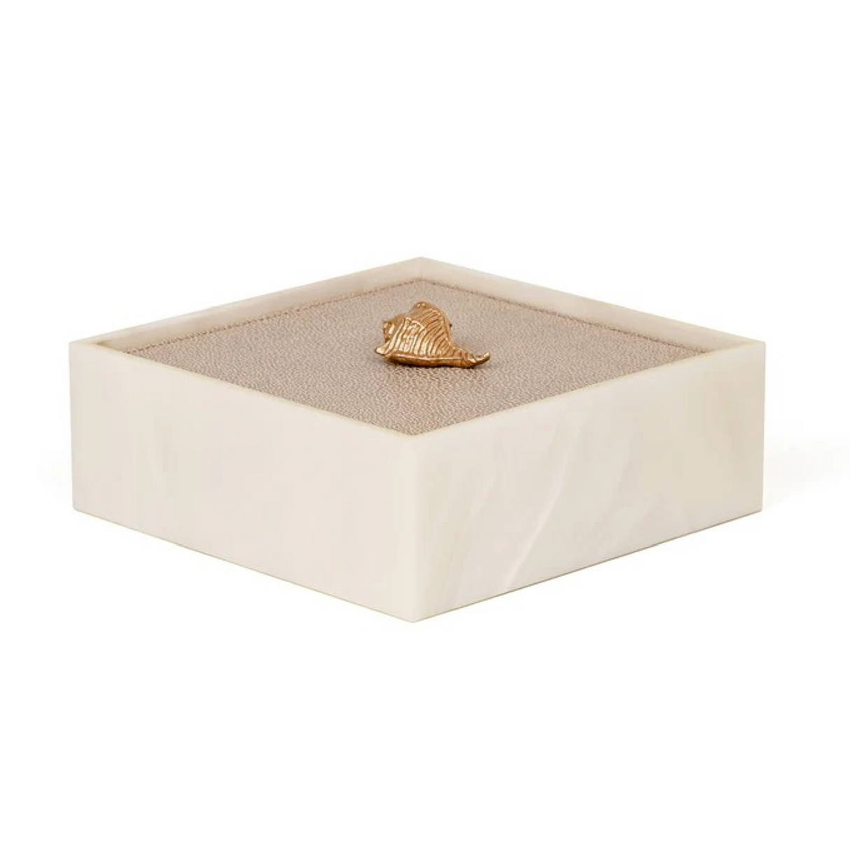 Leather Lidded Square Box L | Oroa.com